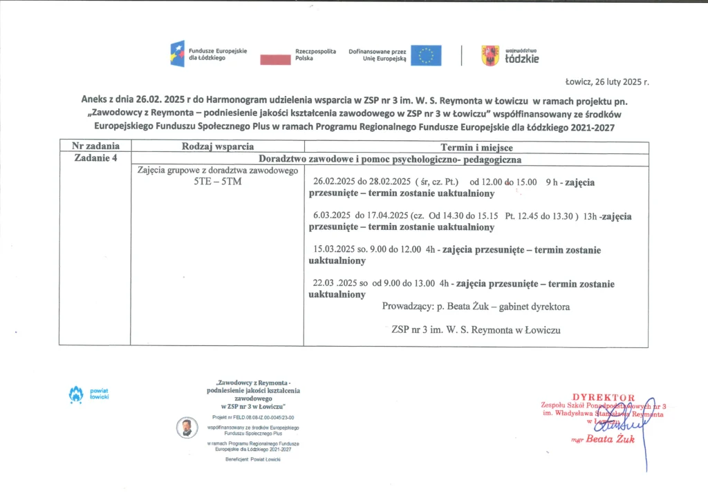 Zajęcia grupowe z doradztwa zawodowego
