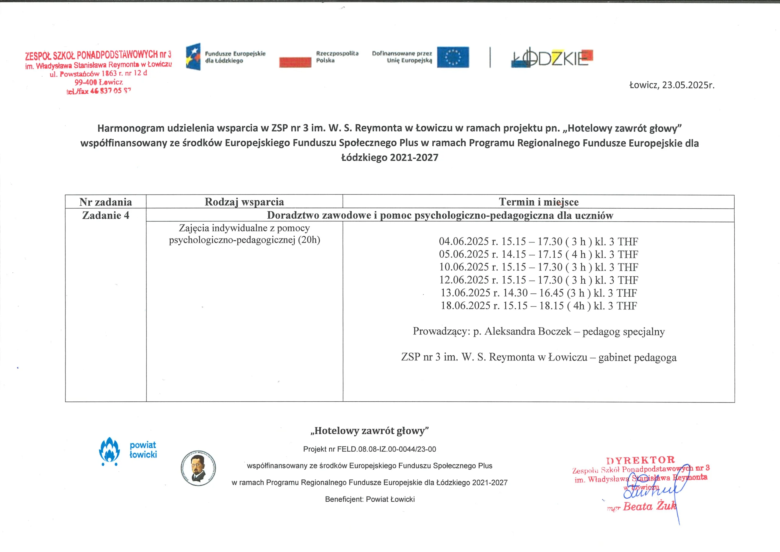 Zajęcia indywidualne z pomocy psychologiczno-pedagogiczne